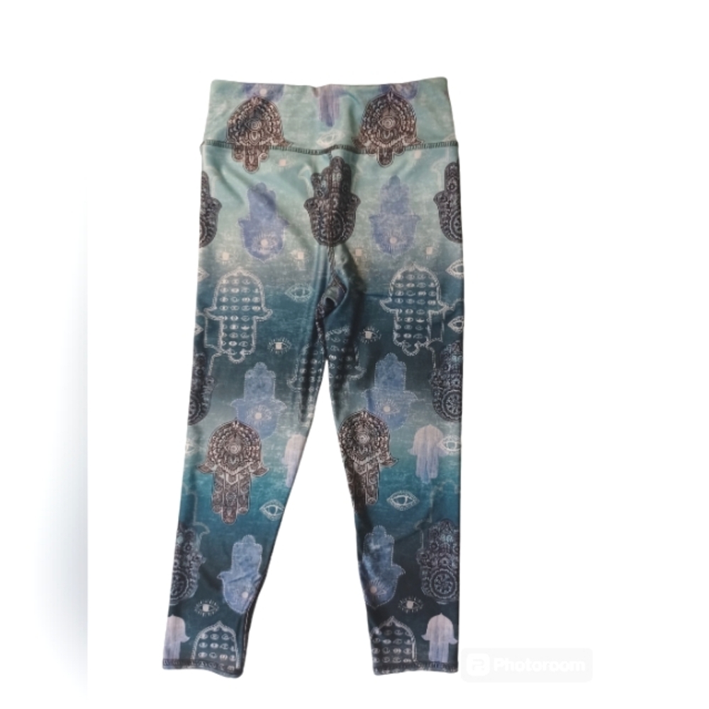 Evolution & Creation Hamsa Yoga Pants Leggings Medium - Picture 2 of 8